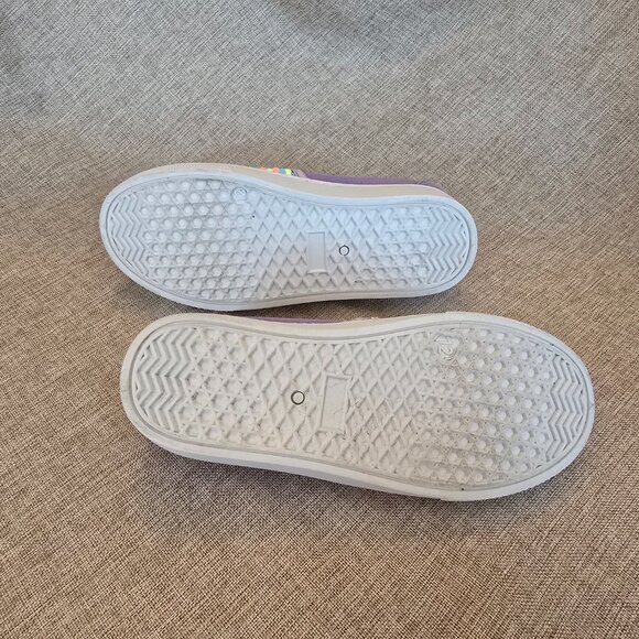Kids Purple Sequin Canvas Slip On Sneakers, Size 12 - Picture 5 of 5